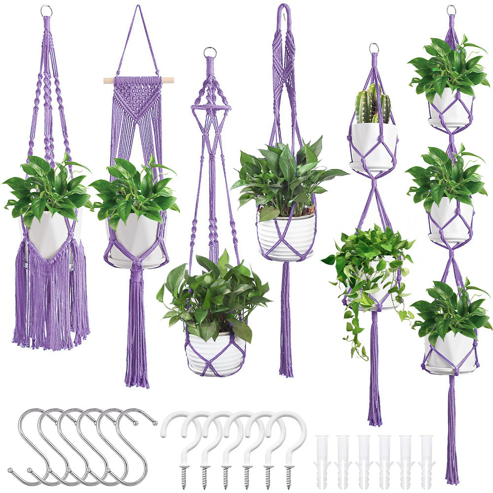 Macrame Plant Hanger Set | Thrascher