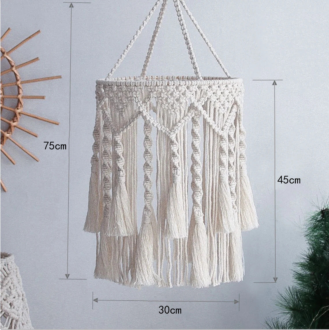 Macrame Plant Hanger with Decorative Fringes | Thrascher