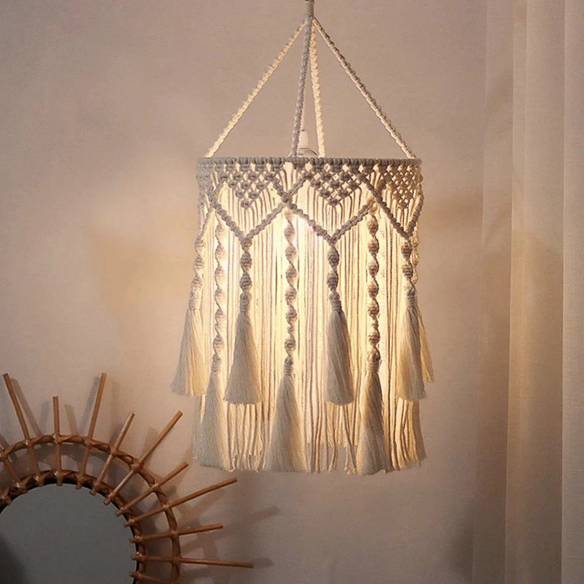 Macrame Plant Hanger with Decorative Fringes | Thrascher