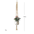 Macrame Plant Hanger with Decorative Tassels Blue | Thrascher