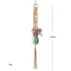 Macrame Plant Hanger with Decorative Tassels Blue | Thrascher