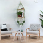 Macrame Plant Shelf with Artistic Leaf Design | Thrascher