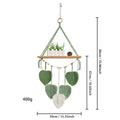 Macrame Plant Shelf with Artistic Leaf Design | Thrascher