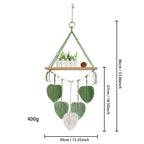 Macrame Plant Shelf with Artistic Leaf Design | Thrascher