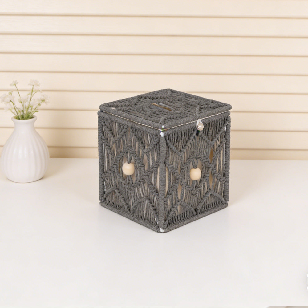 Macrame Storage Box | Thrascher