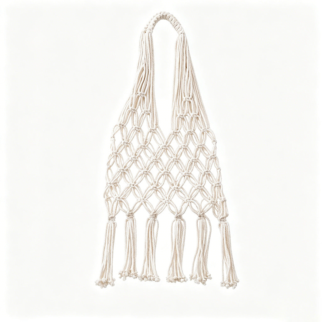 Macrame Tote Bag with Knotted Design | Thrascher