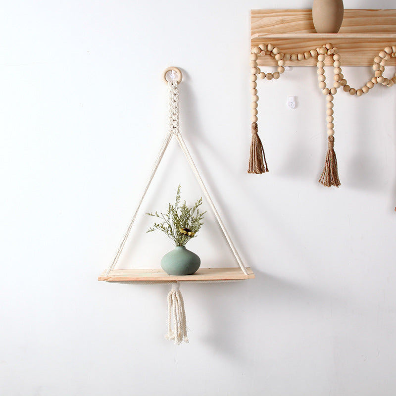 Macrame Triangle Floating Shelf | Thrascher