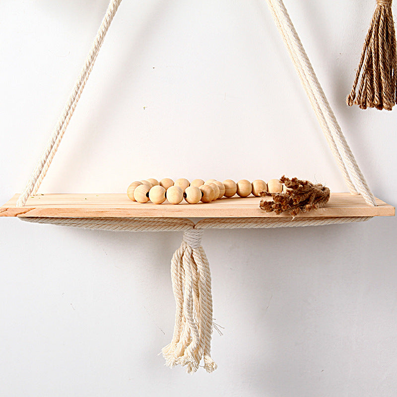 Macrame Triangle Floating Shelf | Thrascher
