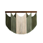 Macrame Wall Art Sky Blue Light Gray | Thrascher