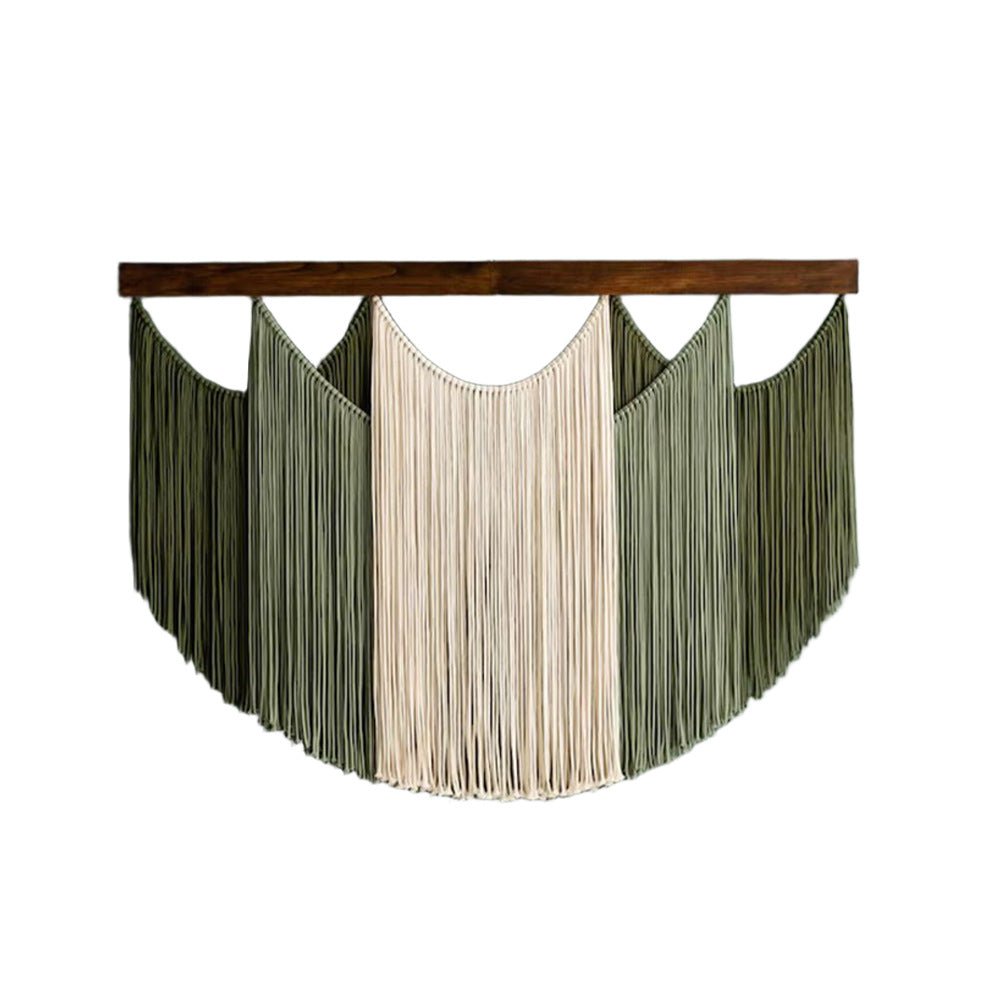 Macrame Wall Art Sky Blue Light Gray | Thrascher