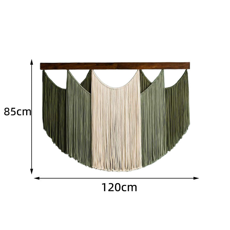 Macrame Wall Art Sky Blue Light Gray | Thrascher