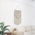Macrame Wall Art Z040 Size Beige Cinnabar Red | Thrascher