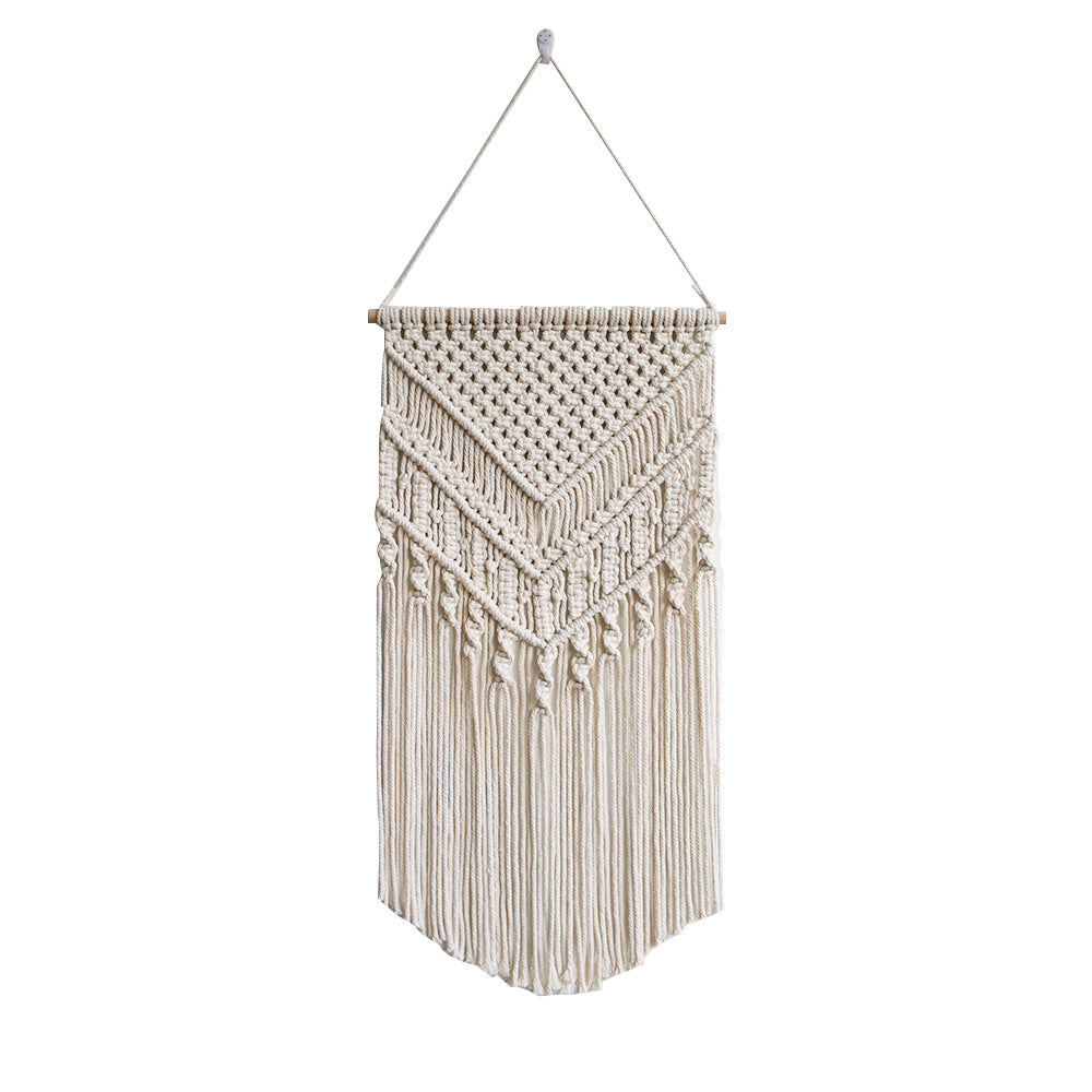 Macrame Wall Art Z040 Size Beige Cinnabar Red | Thrascher