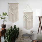 Macrame Wall Art Z040 Size Beige Cinnabar Red | Thrascher