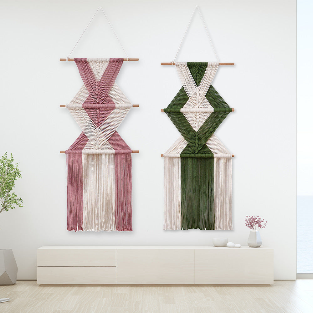 Macrame Wall Decor with Geometric Pattern | Thrascher