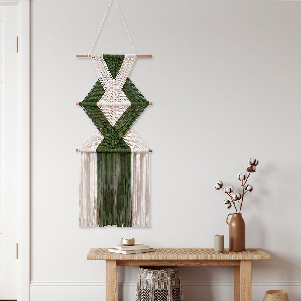 Macrame Wall Decor with Geometric Pattern | Thrascher