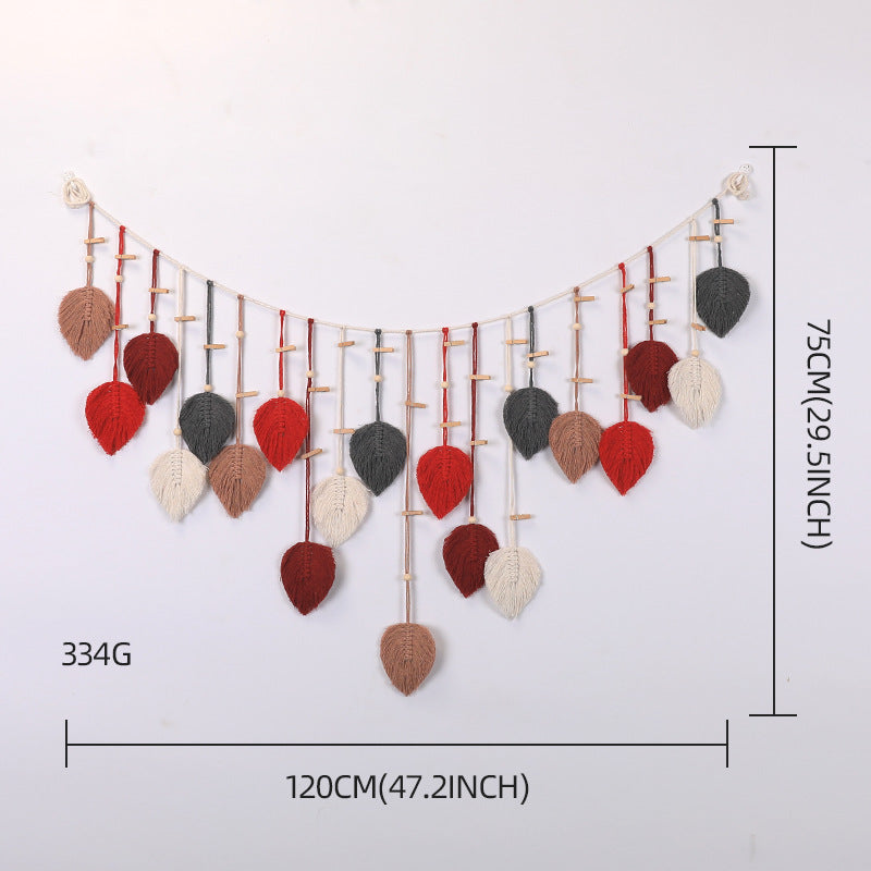 Macrame Wall Decor with Leaf Design | Thrascher