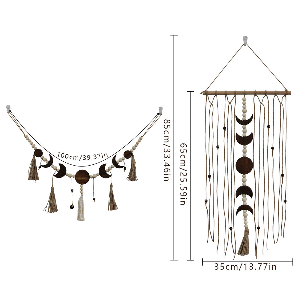 Macrame Wall Decor with Moon Motif | Thrascher