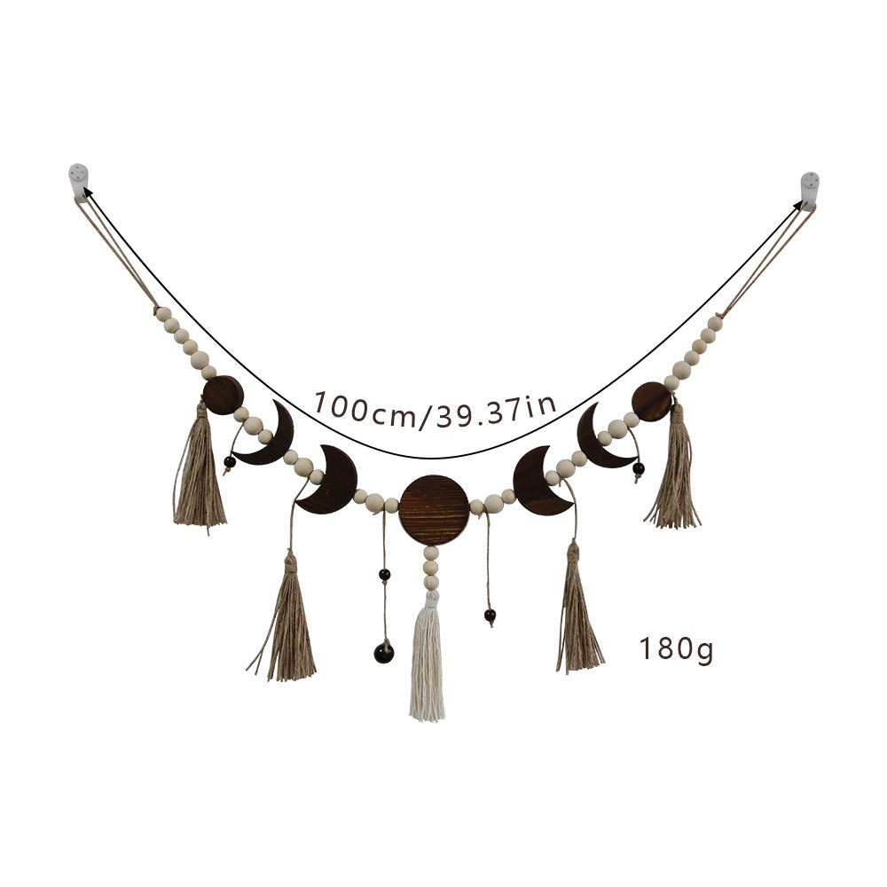 Macrame Wall Decor with Moon Motif | Thrascher
