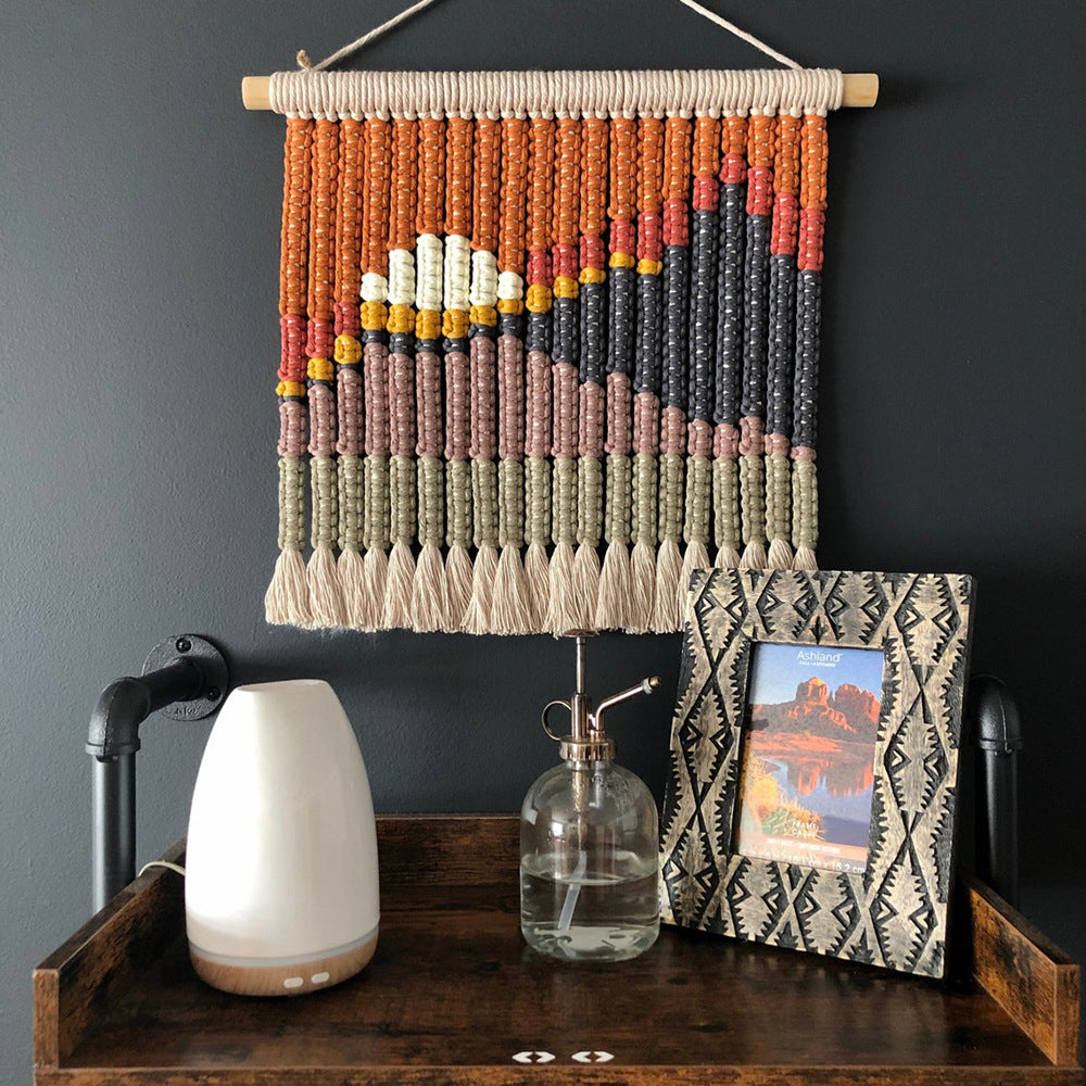 Macrame Wall Decor with Stylish Geometric Pattern | Thrascher