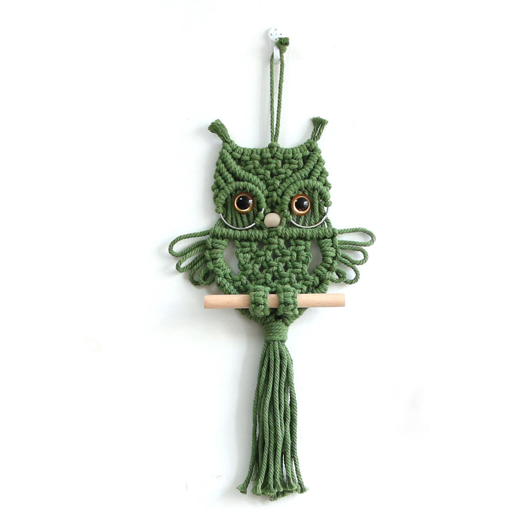 Macrame Wall Decoration Green Beige | Thrascher