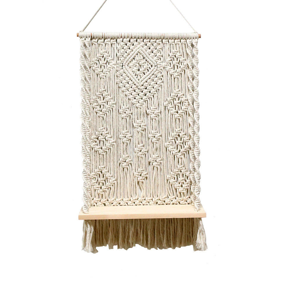Macrame Wall Decoration Size Beige Red | Thrascher