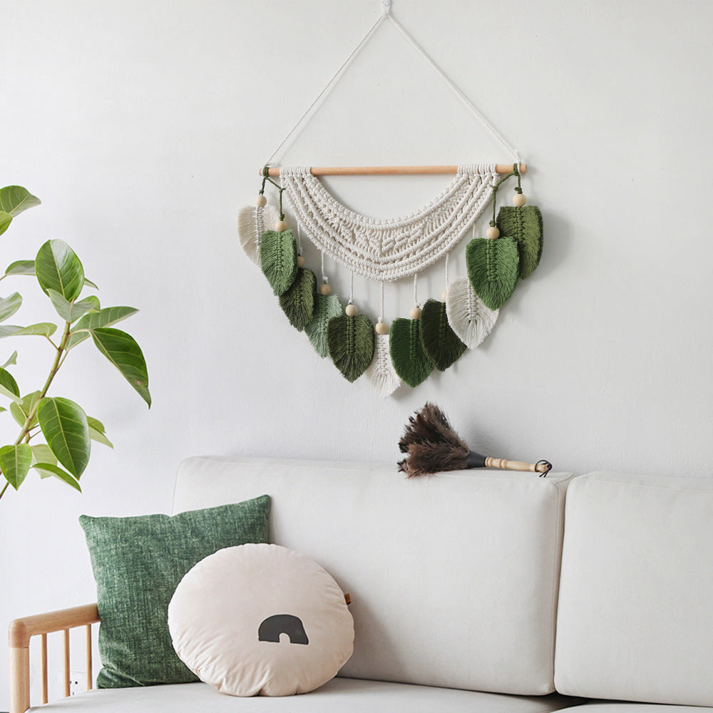 Macrame Wall Decoration with Leaf Design | Thrascher