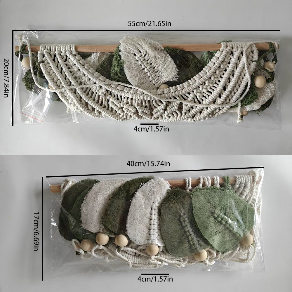 Macrame Wall Decoration with Leaf Design | Thrascher