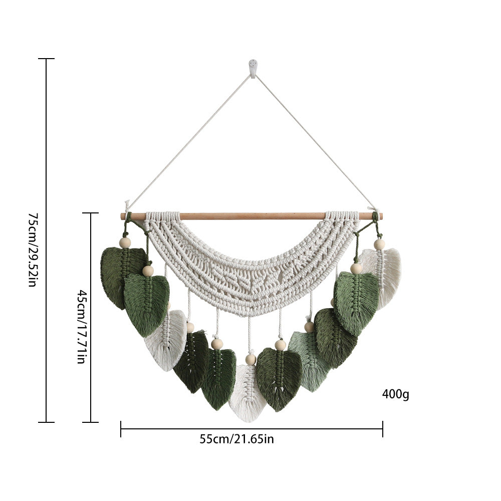 Macrame Wall Decoration with Leaf Design | Thrascher