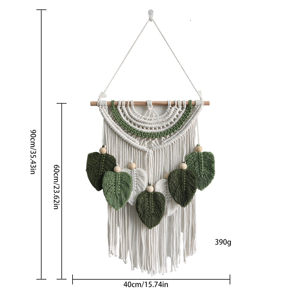 Macrame Wall Decoration with Leaf Design | Thrascher