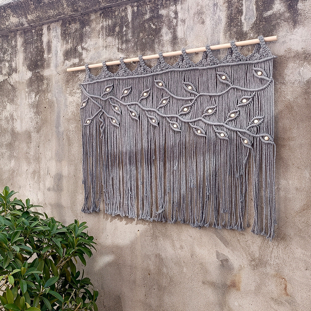 Macrame Wall Hanging Beige 120 | Thrascher