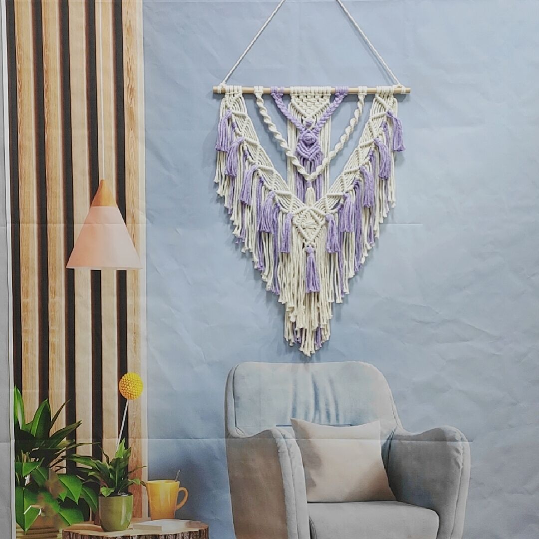 Macrame Wall Hanging Coffee Purple | Thrascher