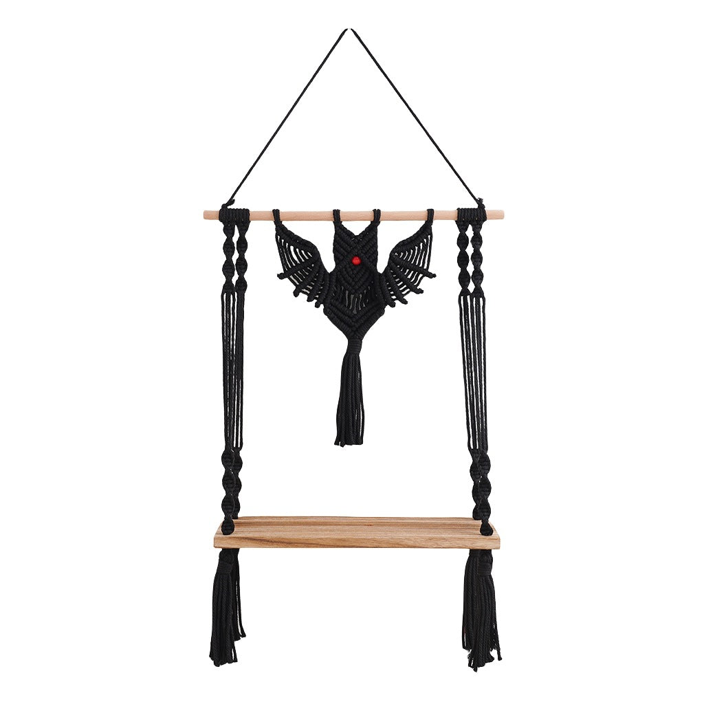 Macrame Wall Hanging Shelf with Bohemian Design | Thrascher