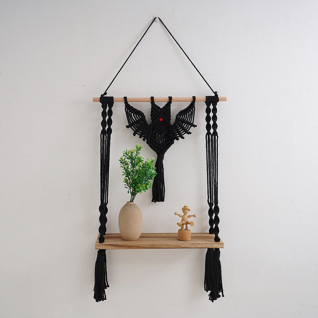 Macrame Wall Hanging Shelf with Bohemian Design | Thrascher