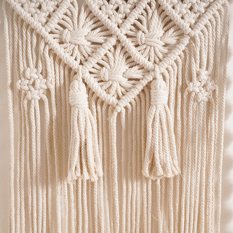 Macrame Wall Hanging Shelf with Decorative Accents | Thrascher