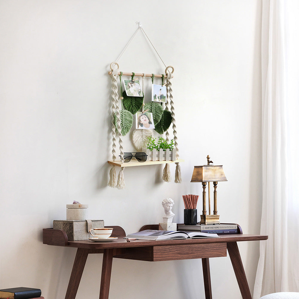 Macrame Wall Hanging with Decorative Leaf Patterns | Thrascher