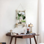 Macrame Wall Hanging with Decorative Leaf Patterns | Thrascher