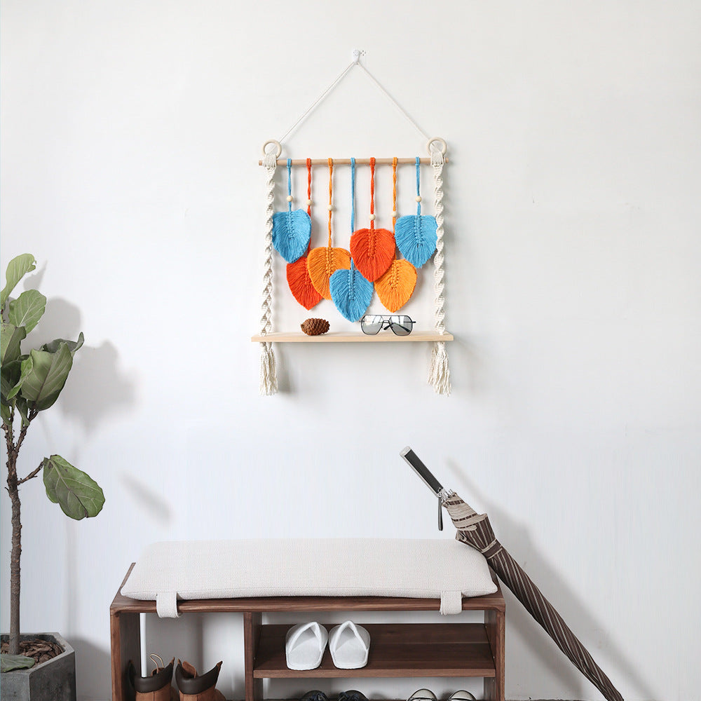 Macrame Wall Hanging with Decorative Leaf Patterns | Thrascher