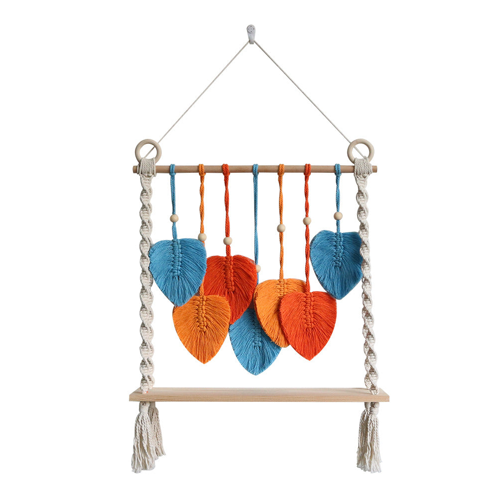 Macrame Wall Hanging with Decorative Leaf Patterns | Thrascher