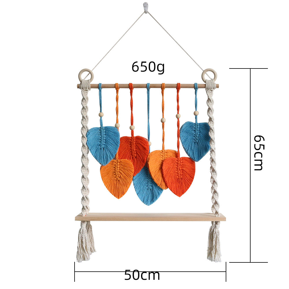 Macrame Wall Hanging with Decorative Leaf Patterns | Thrascher