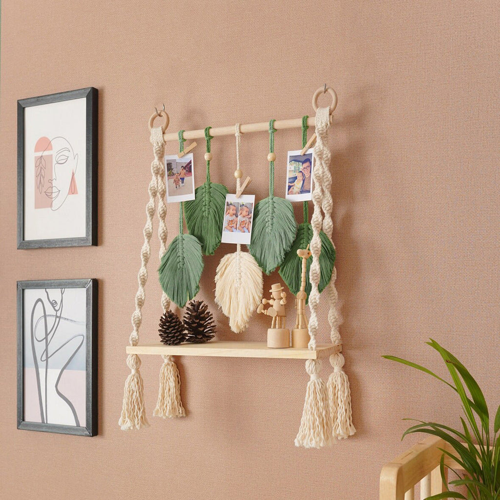 Macrame Wall Hanging with Decorative Leaf Patterns | Thrascher