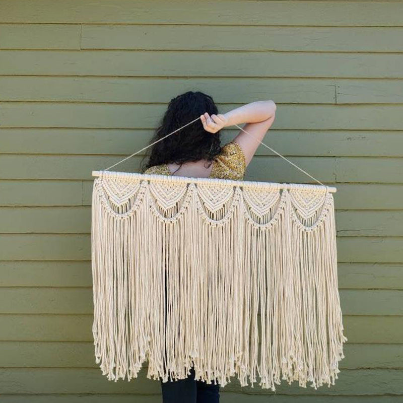 Macrame Wall Hanging with Elegant Fringes | Thrascher