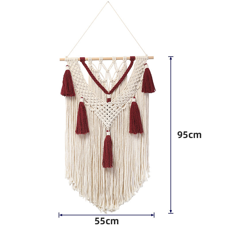 Macrame Wall Hanging with Fringe and Tassels | Thrascher