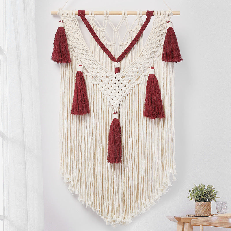 Macrame Wall Hanging with Fringe and Tassels | Thrascher