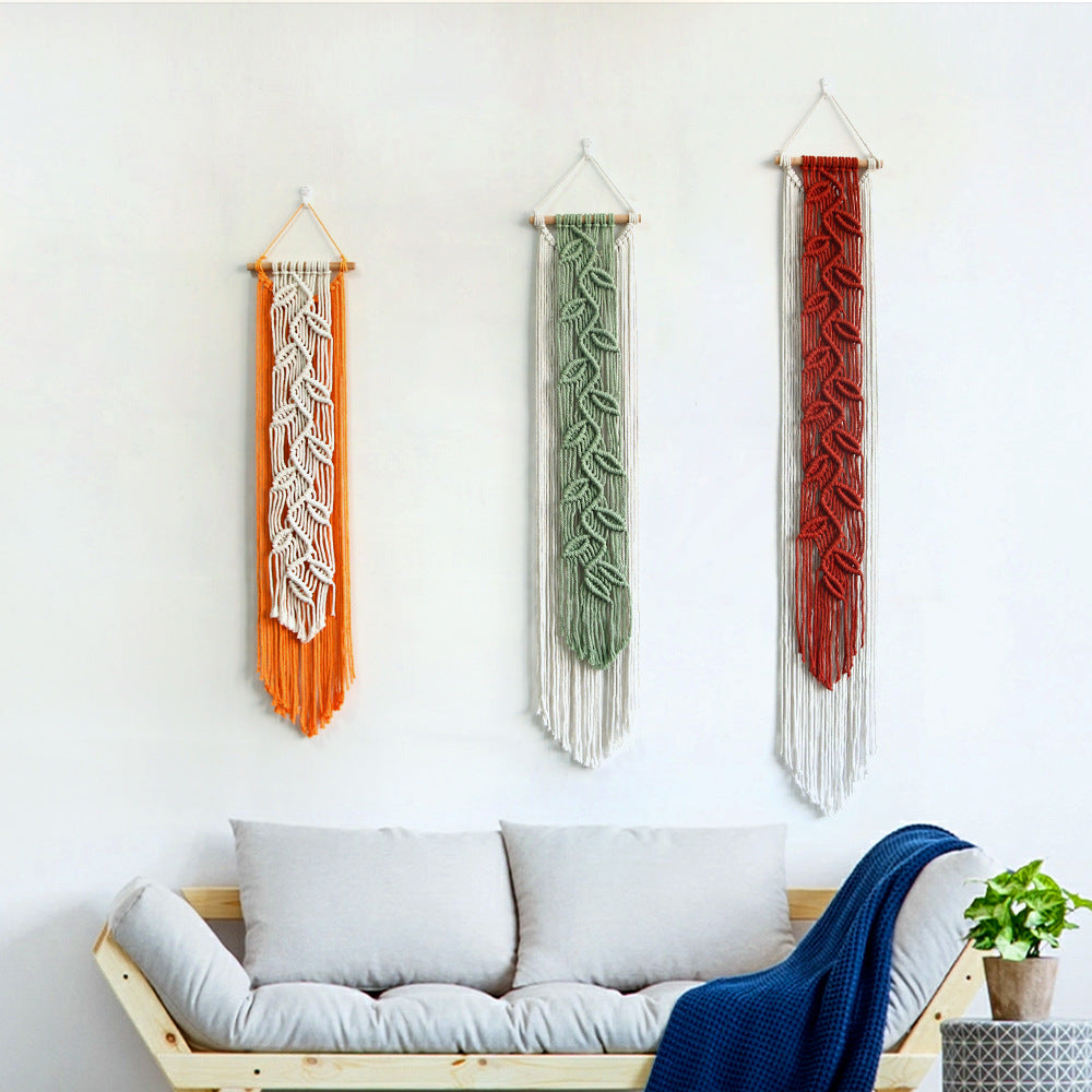 Macrame Wall Hanging with Leaf Pattern | Thrascher
