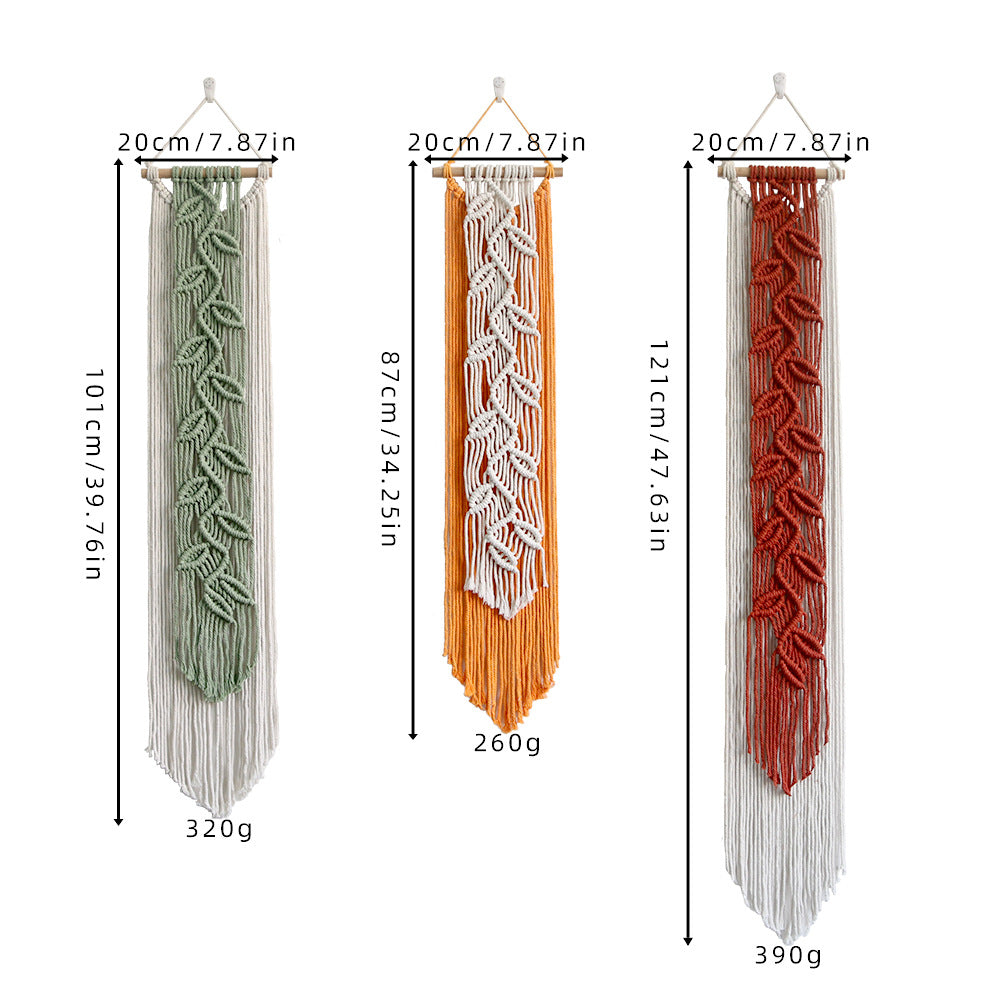 Macrame Wall Hanging with Leaf Pattern | Thrascher