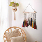 Macrame Wall Hanging with Tassels and Wooden Beads | Thrascher