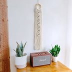 Macrame Wall Hanging with Wooden Ring and Decorative Elements | Thrascher