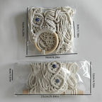 Macrame Wall Hanging with Wooden Ring and Decorative Elements | Thrascher