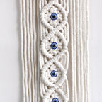Macrame Wall Hanging with Wooden Ring and Decorative Elements | Thrascher